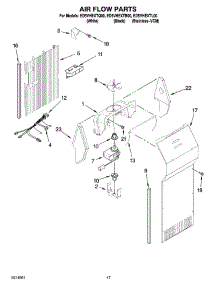 10 - Air Flow Parts parts for Whirlpool Refrigerator ED5VHEXTB00 from AppliancePartsPros.com