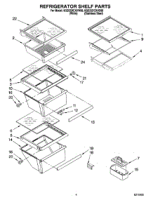 03 - Refrigerator Shelf Parts parts for Whirlpool Refrigerator 6GD25DCXHS08 from AppliancePartsPros.com