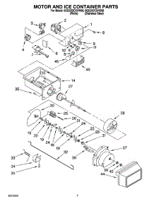 05 - Motor And Ice Container Parts parts for Whirlpool Refrigerator 6GD25DCXHS08 from AppliancePartsPros.com
