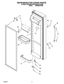 06 - Refrigerator Door Parts parts for Whirlpool Refrigerator 6GD25DCXHS08 from AppliancePartsPros.com
