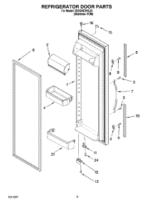 06 - Refrigerator Door Parts parts for Whirlpool Refrigerator ED2GHEXNL03 from AppliancePartsPros.com