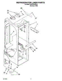 02 - Refrigerator Liner Parts parts for Whirlpool Refrigerator 6ED2FHKXRL03 from AppliancePartsPros.com
