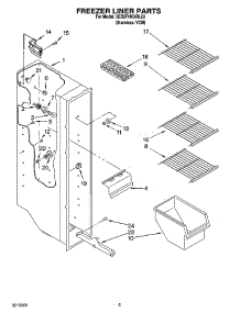 04 - Freezer Liner Parts parts for Whirlpool Refrigerator 6ED2FHKXRL03 from AppliancePartsPros.com