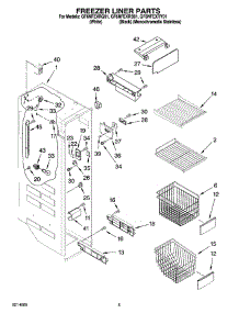 04 - Freezer Liner Parts parts for Whirlpool Refrigerator GF6NFEXRY01 from AppliancePartsPros.com