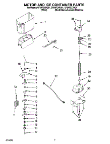 05 - Motor And Ice Container Parts parts for Whirlpool Refrigerator GF6NFEXRY01 from AppliancePartsPros.com