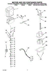 05 - Motor And Ice Container Parts parts for Whirlpool Refrigerator GS6SHEXNL03 from AppliancePartsPros.com