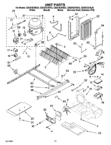 11 - Unit Parts parts for Whirlpool Refrigerator GS6SHEXNB03 from AppliancePartsPros.com
