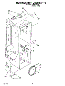 02 - Refrigerator Liner Parts parts for Whirlpool Refrigerator ED2NHGXRL02 from AppliancePartsPros.com