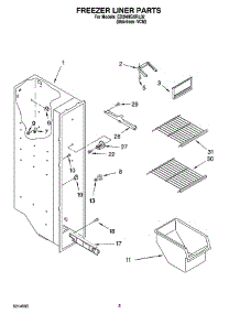 04 - Freezer Liner Parts parts for Whirlpool Refrigerator ED2NHGXRL02 from AppliancePartsPros.com
