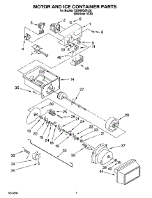 05 - Motor And Ice Container Parts parts for Whirlpool Refrigerator ED2NHGXRL02 from AppliancePartsPros.com