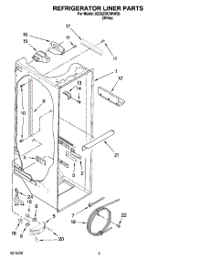 02 - Refrigerator Liner Parts parts for Whirlpool Refrigerator 6GD22DCXHW06 from AppliancePartsPros.com