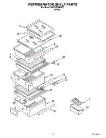 03 - Refrigerator Shelf Parts parts for Whirlpool Refrigerator 6GD22DCXHW06 from AppliancePartsPros.com