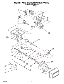 06 - Motor And Ice Container Parts parts for Whirlpool Refrigerator 6GD22DCXHW06 from AppliancePartsPros.com