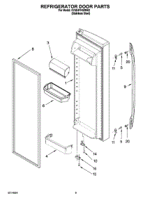 06 - Refrigerator Door Parts parts for Whirlpool Refrigerator 5VES3FHGRS02 from AppliancePartsPros.com