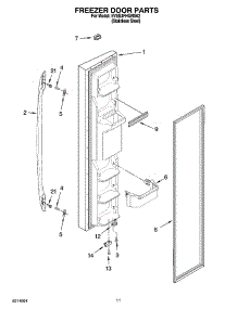 07 - Freezer Door Parts parts for Whirlpool Refrigerator 5VES3FHGRS02 from AppliancePartsPros.com