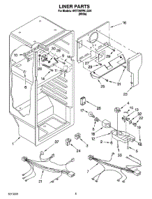 03 - Liner Parts parts for Whirlpool Refrigerator 8VET8WPKLQ05 from AppliancePartsPros.com