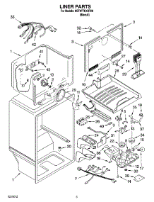 03 - Liner Parts parts for Whirlpool Refrigerator 8GT9FTKXST00 from AppliancePartsPros.com