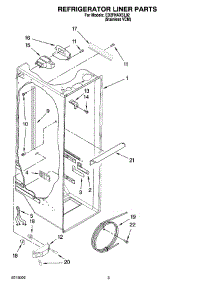 02 - Refrigerator Liner Parts parts for Whirlpool Refrigerator ED2FHAXSL02 from AppliancePartsPros.com