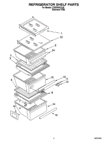 03 - Refrigerator Shelf Parts parts for Whirlpool Refrigerator ED2FHAXSL02 from AppliancePartsPros.com
