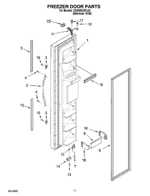 07 - Freezer Door Parts parts for Whirlpool Refrigerator ED2NHGXRL02 from AppliancePartsPros.com