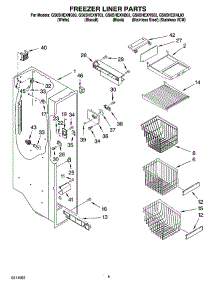04 - Freezer Liner Parts parts for Whirlpool Refrigerator GS6SHEXNQ03 from AppliancePartsPros.com