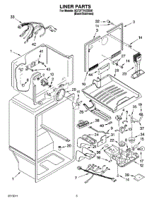 03 - Liner Parts parts for Whirlpool Refrigerator 8GT2FTKXSS00 from AppliancePartsPros.com