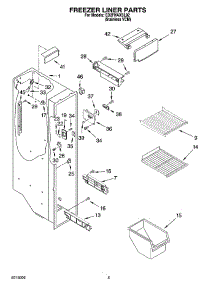 04 - Freezer Liner Parts parts for Whirlpool Refrigerator ED2FHAXSL02 from AppliancePartsPros.com