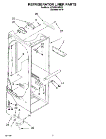 02 - Refrigerator Liner Parts parts for Whirlpool Refrigerator 6ED2FHKXRL02 from AppliancePartsPros.com