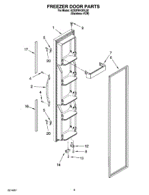 06 - Freezer Door Parts parts for Whirlpool Refrigerator 6ED2FHKXRL02 from AppliancePartsPros.com
