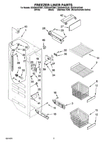 04 - Freezer Liner Parts parts for Whirlpool Refrigerator GS5SHAXSA01 from AppliancePartsPros.com