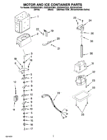 05 - Motor And Ice Container Parts parts for Whirlpool Refrigerator GS5SHAXSA01 from AppliancePartsPros.com
