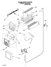 10 - Icemaker Parts parts for Whirlpool Refrigerator ED2FHAXSL02 from AppliancePartsPros.com
