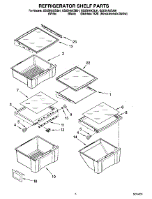 03 - Refrigerator Shelf Parts parts for Whirlpool Refrigerator GS5SHAXSQ01 from AppliancePartsPros.com