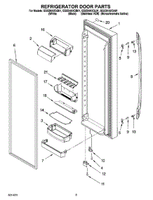 06 - Refrigerator Door Parts parts for Whirlpool Refrigerator GS5SHAXSQ01 from AppliancePartsPros.com