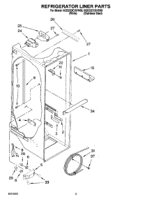 02 - Refrigerator Liner Parts parts for Whirlpool Refrigerator 6GD25DCXHW08 from AppliancePartsPros.com