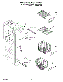 04 - Freezer Liner Parts parts for Whirlpool Refrigerator 6GD25DCXHW08 from AppliancePartsPros.com