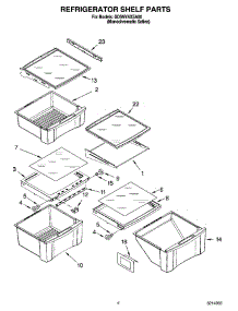 03 - Refrigerator Shelf Parts parts for Whirlpool Refrigerator GD5NVAXSA00 from AppliancePartsPros.com