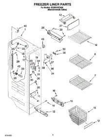 04 - Freezer Liner Parts parts for Whirlpool Refrigerator GD5NVAXSA00 from AppliancePartsPros.com