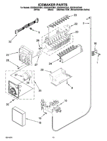 12 - Icemaker Parts, Optional Parts (Not Included) parts for Whirlpool Refrigerator GS5SHAXSQ01 from AppliancePartsPros.com