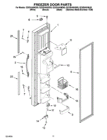 07 - Freezer Door Parts parts for Whirlpool Refrigerator GD5SHAXNL03 from AppliancePartsPros.com