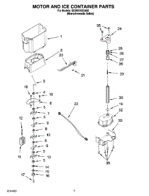 05 - Motor And Ice Container Parts parts for Whirlpool Refrigerator GD5NVAXSA00 from AppliancePartsPros.com