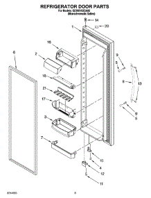 06 - Refrigerator Door Parts parts for Whirlpool Refrigerator GD5NVAXSA00 from AppliancePartsPros.com