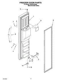 07 - Freezer Door Parts parts for Whirlpool Refrigerator GD5NVAXSA00 from AppliancePartsPros.com