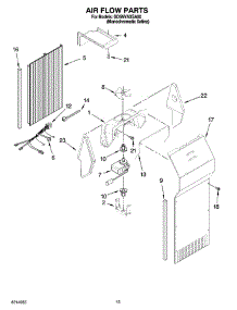 09 - Air Flow Parts parts for Whirlpool Refrigerator GD5NVAXSA00 from AppliancePartsPros.com