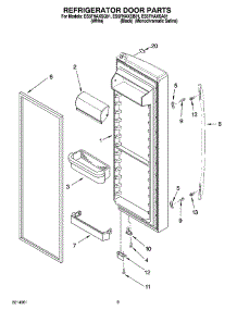 06 - Refrigerator Door Parts parts for Whirlpool Refrigerator ES5FHAXSA01 from AppliancePartsPros.com