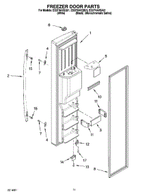 07 - Freezer Door Parts parts for Whirlpool Refrigerator ES5FHAXSA01 from AppliancePartsPros.com