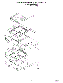 03 - Refrigerator Shelf Parts parts for Whirlpool Refrigerator ED5VHGXML14 from AppliancePartsPros.com