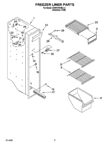 04 - Freezer Liner Parts parts for Whirlpool Refrigerator ED5VHGXML14 from AppliancePartsPros.com