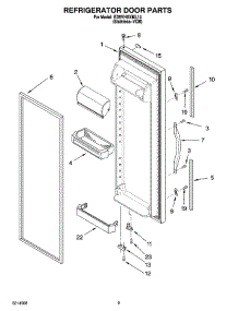 06 - Refrigerator Door Parts parts for Whirlpool Refrigerator ED5VHGXML14 from AppliancePartsPros.com