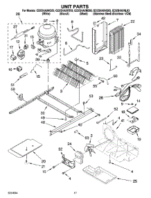 11 - Unit Parts parts for Whirlpool Refrigerator GD5SHAXNS03 from AppliancePartsPros.com